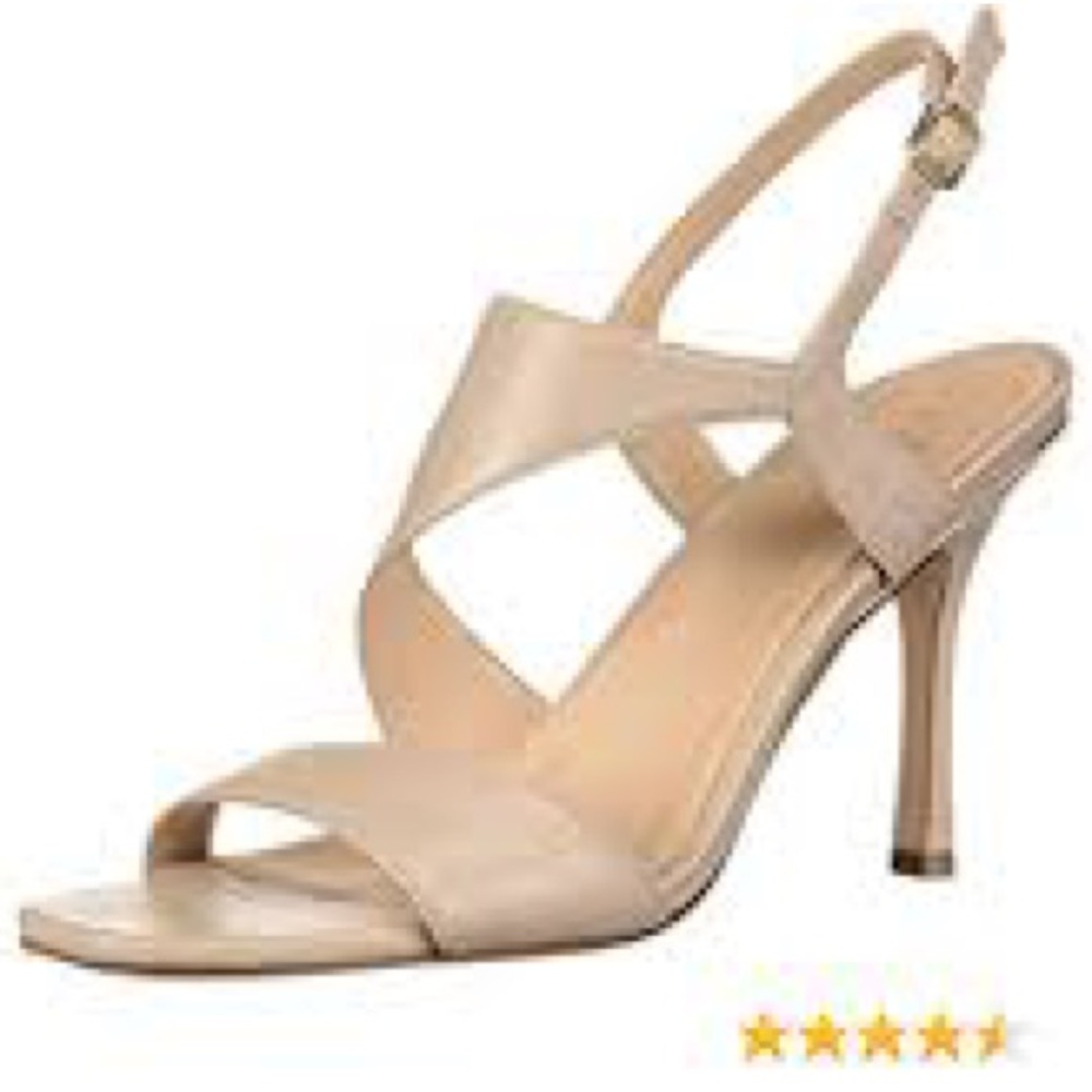 27 EDIT LANIE LEATHER SLINGBACK SANDALS SOFT MARBLE NIB